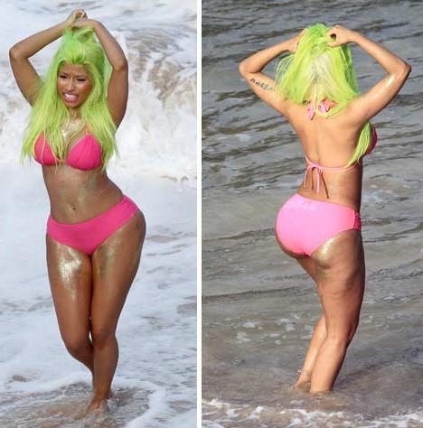 Nicki Minaj Pink Bikini